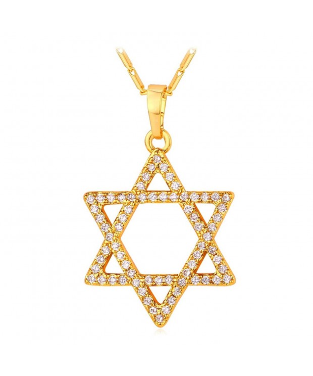 Jewish Jewelry Zirconia Pendant Necklace