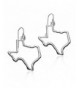 PammyJ Silvertone State Dangle Earrings
