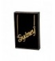 Name Necklace Sydney Yellow Plated