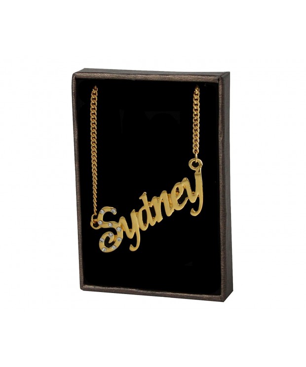 Name Necklace Sydney Yellow Plated