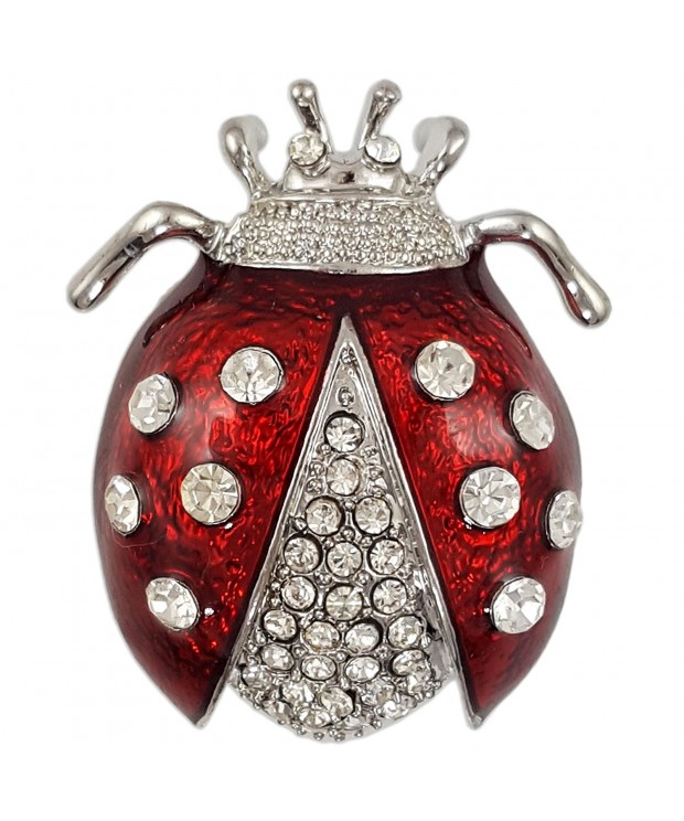 CRYSTAL RHODIUM LADYBUG SWAROVSKI ELEMENTS