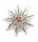 Corsage Sparkling Crystal Star Brooch