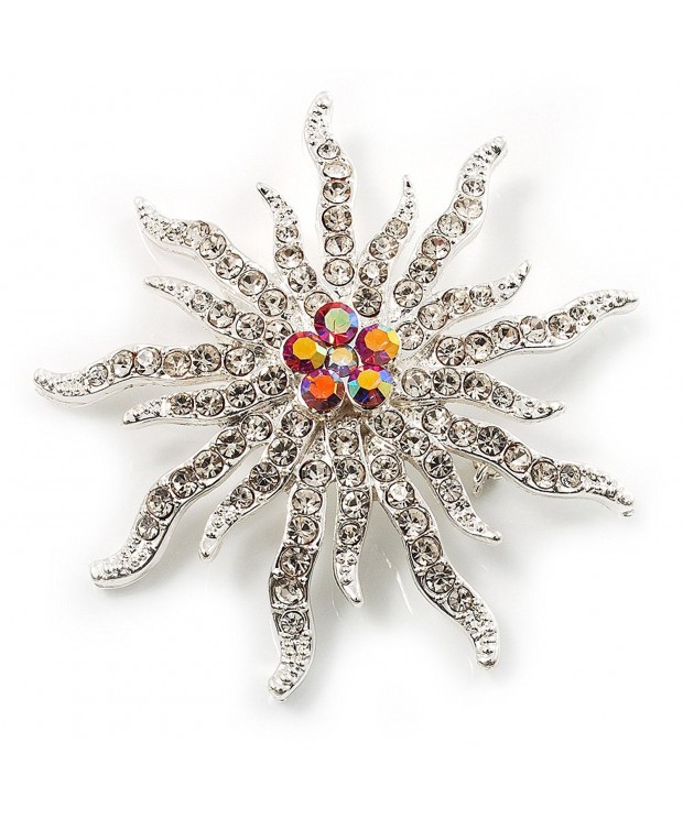 Corsage Sparkling Crystal Star Brooch