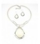 Fashionation Teardrop Fashion Statement Necklace