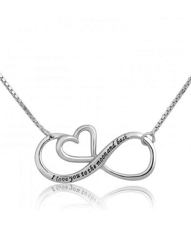 CoolJewelry Sterling Infinity Pendant Necklace