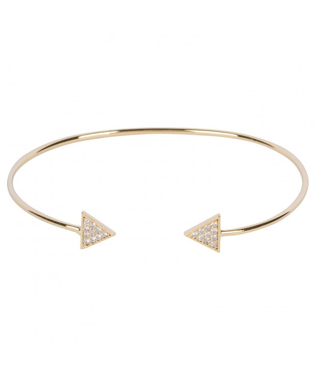 Brianna Alexis Geometric Triangle yellow gold plated silver