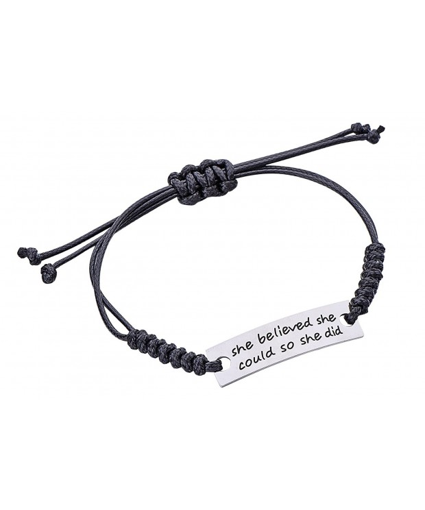 Inspirational Adjustable Stainless Bracelet believed