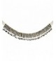 Iridescent Gold Tone Choker Collar Necklace