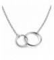 Sterling Necklace Interlocking Two Circles Extender