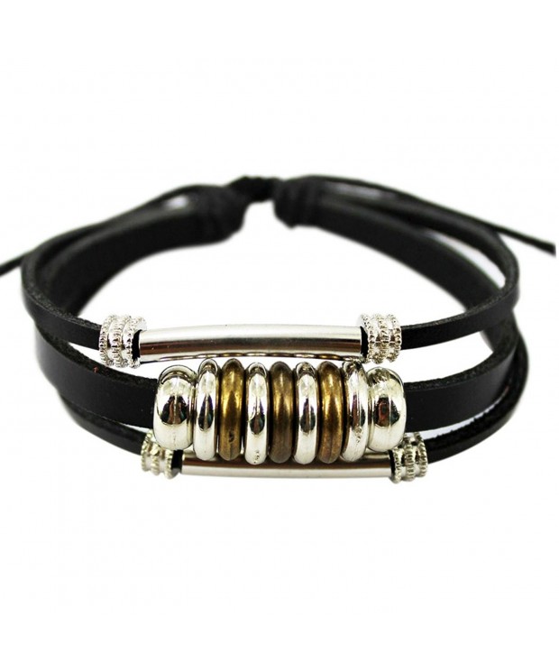 Christmas Multistrand Leather Adjustable Bracelet