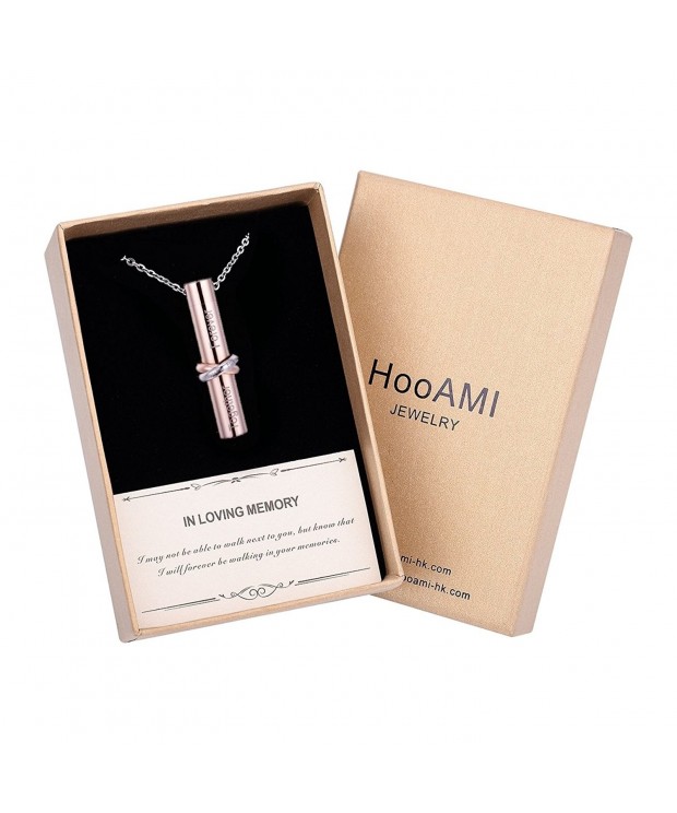 HooAMI Cremation Together Cylinder Necklace