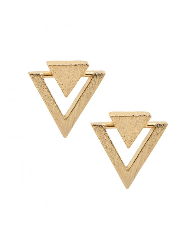 chelseachicNYC Handcrafted Brushed Triangle Earrings