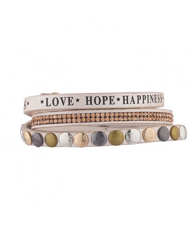 Lux Accessories Happiness Rhinestone Bracelet