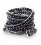 Stunning Selene Hematite Leather Bracelet