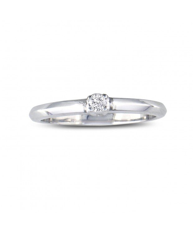 Sterling Silver Diamond Promise 0 06ct