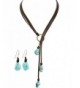 Bohemian Reconstituted Turquoise Necklace Earrings