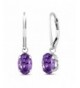 Sterling Silver Purple Amethyst Earrings