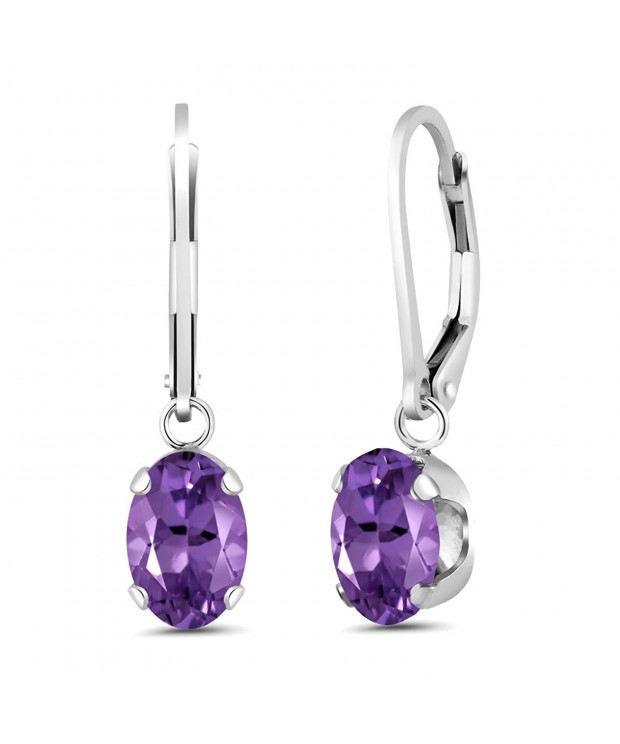 Sterling Silver Purple Amethyst Earrings