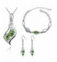Globalmate Platinum plated necklace bracelet Earrings