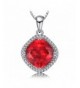 JewelryPalace Cushion Created Necklace Sterling