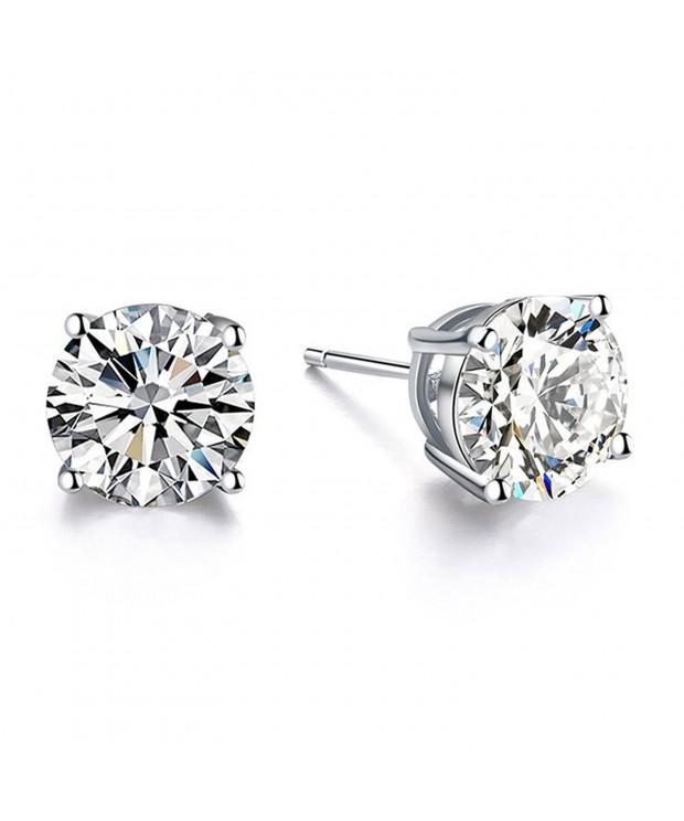 Sterling Zirconia Earrings Simulated Diamond