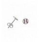 Baseball Softball Earrings Sterling diameter