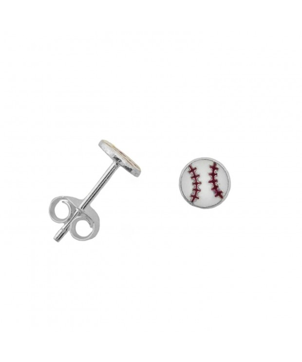 Baseball Softball Earrings Sterling diameter