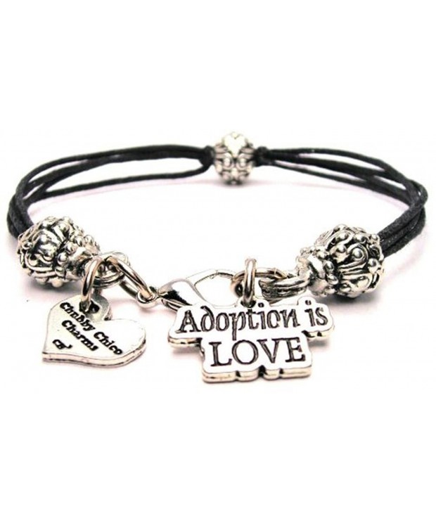 Adoption Black Pewter Beaded Bracelet