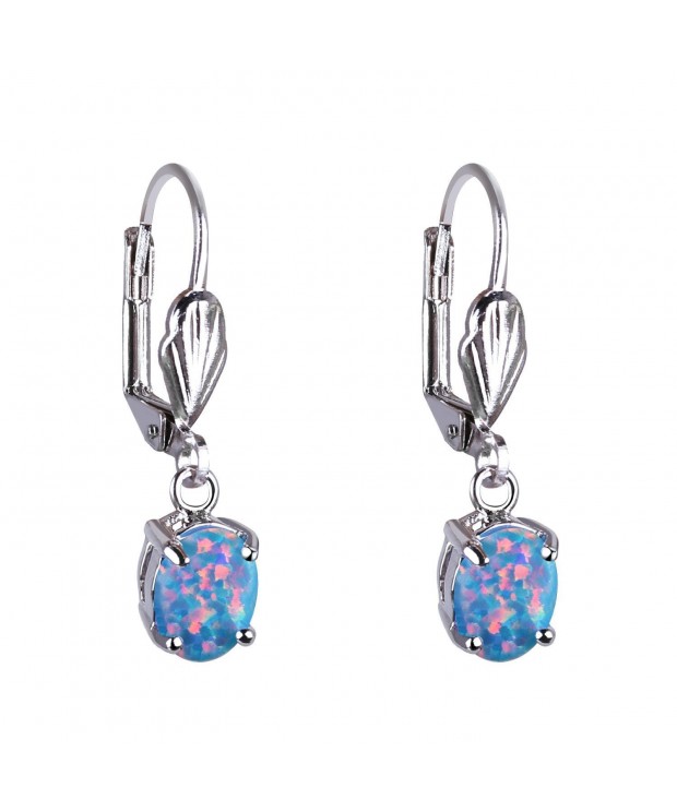 KELITCH Created Opal Dangles Leverback Earrings