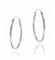 Modern 40mm Sterling Silver Earrings