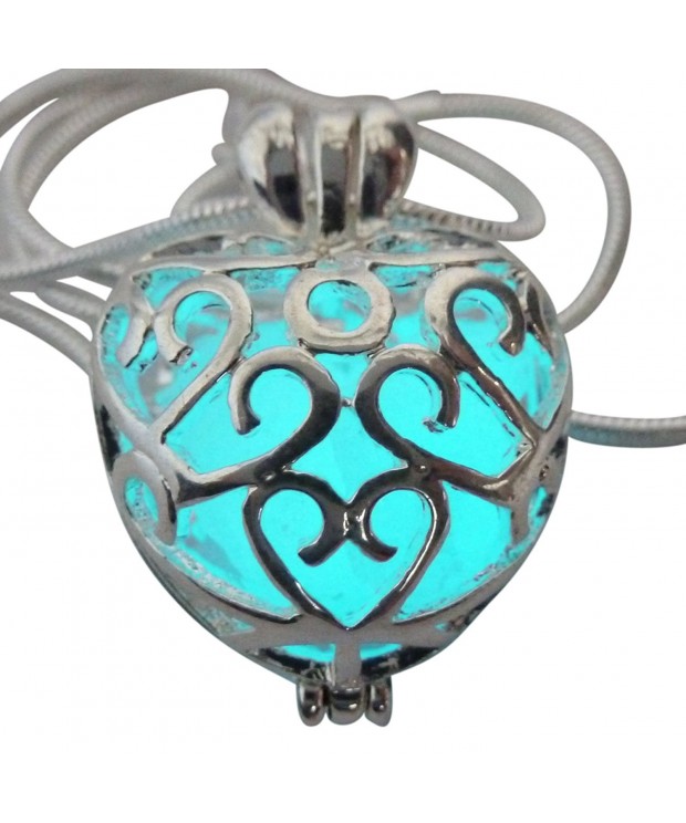 Wishing Heart Magical Necklace aqua sil UmbrellaLaboratory