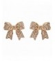 Fashion Crystal Pave Ribbon Earrings