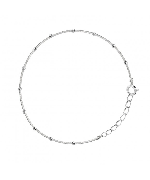 Sterling Silver Italian Anklet Bracelet