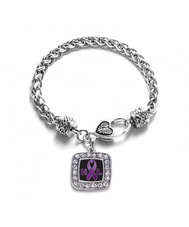 Hodgkins Lymphoma Awareness Silver Bracelet