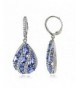 Sterling Simulated Tanzanite Zirconia Teardrop