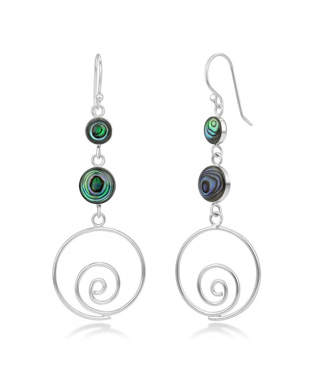 Sterling Silver Natural Abalone Earrings