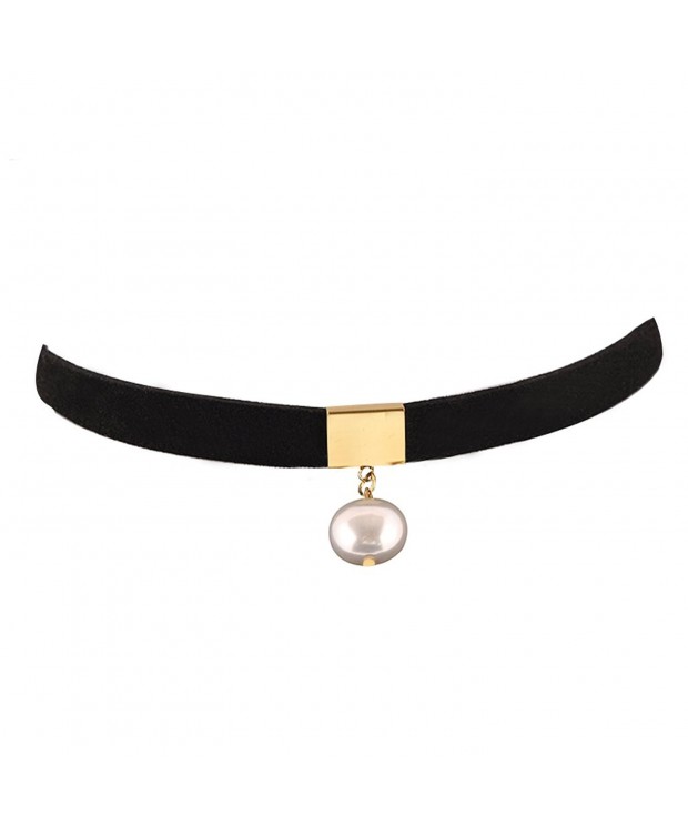 Pusheng Black Suede Choker Simulated