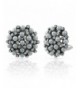 JanKuo Jewelry Rhodium Simulated Earrings