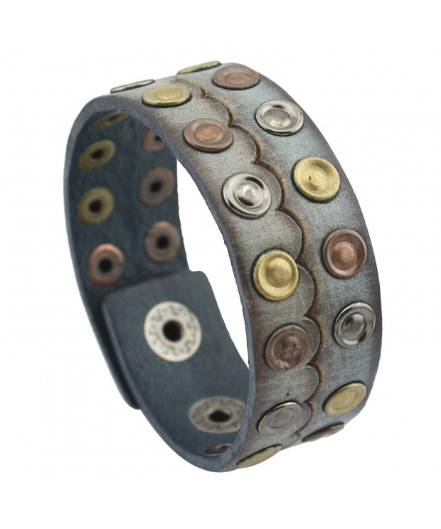 PealyPearls Genuine Leather Wristband Bracelet