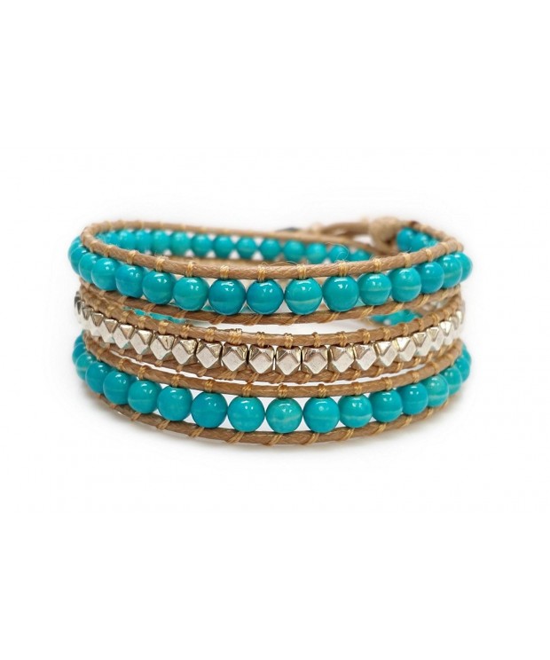 Womens Beaded Bracelet Turquoise Handmade