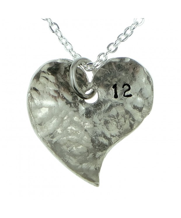 12th Year Anniversary Heart Necklace