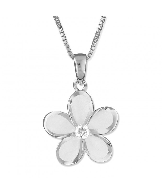 Sterling Silver Plumeria Necklace Extender