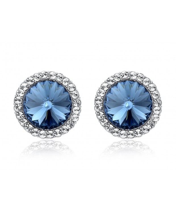 SBLING Platinum Plated Earrings Swarovski Crystals