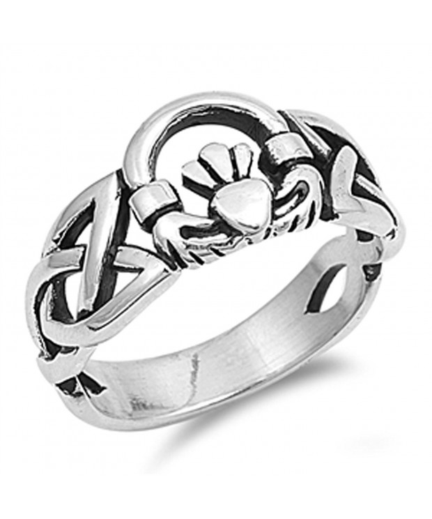 Celtic Trinity Claddagh Sterling Silver