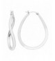 Sterling Silver Twisted Hoop Earrings