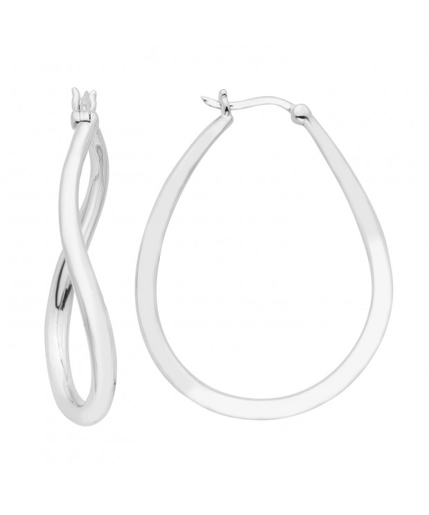 Sterling Silver Twisted Hoop Earrings