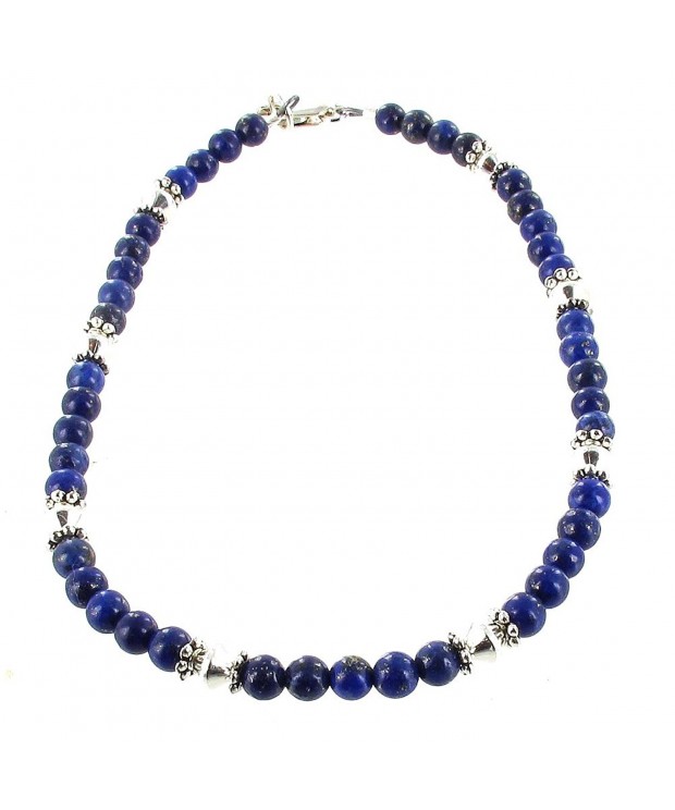 Womens Lazuli Sterling Gemstone Daisies