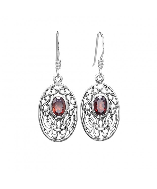 Sterling Silver Celtic Gemstone Earrings