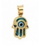 Yellow Gold Evil Hamsa Pendant