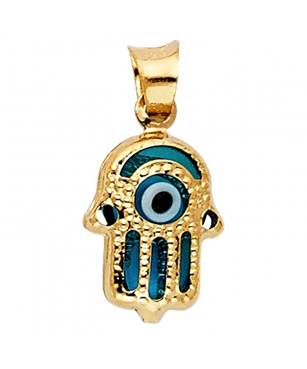 Yellow Gold Evil Hamsa Pendant